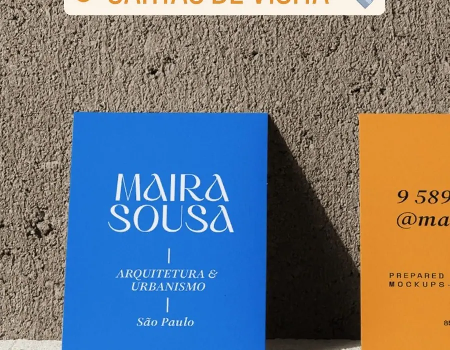 Cartões de visita produzidos pela Veloso Artes